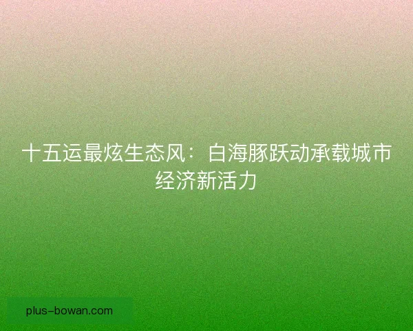 十五运最炫生态风：白海豚跃动承载城市经济新活力